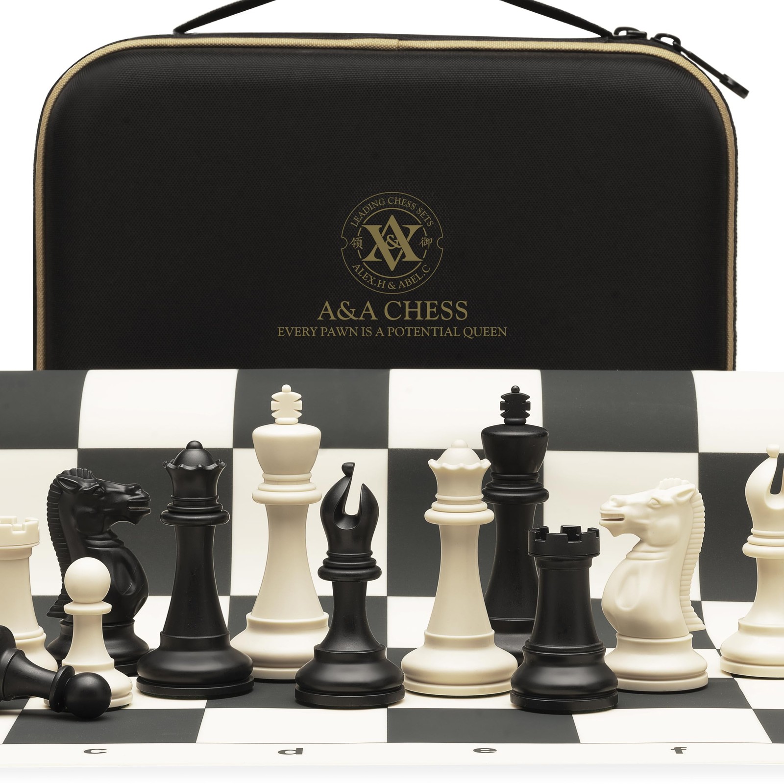 A&A Tournament 3.75”(9.5cm) King Height / 2.25”(5.7cm) Square, Off-white