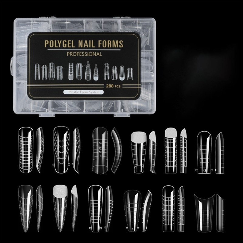 288 Pcs Nail Forms Nail Forms Acrylic Nail Extension Tips Nail Shapes