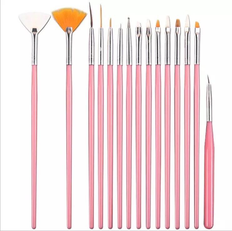 20PCS NAIL ART BRUSHES DESIGNING PAINTING DOTTING DETAILING PENS BRUSHES KIT,UK