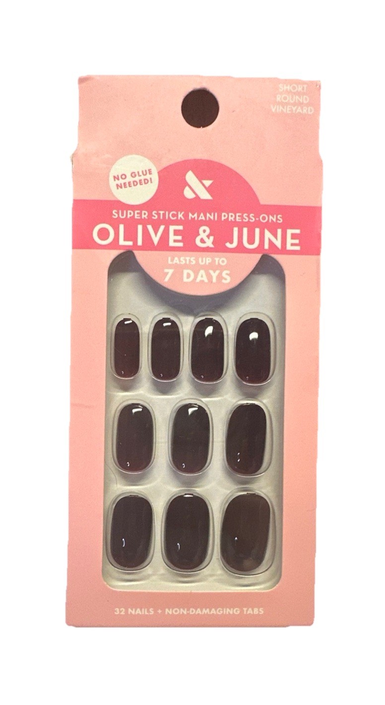 Olive & June Instant Mani Press-ons. Last Up To 14 Days, Round, Oval Equal X4