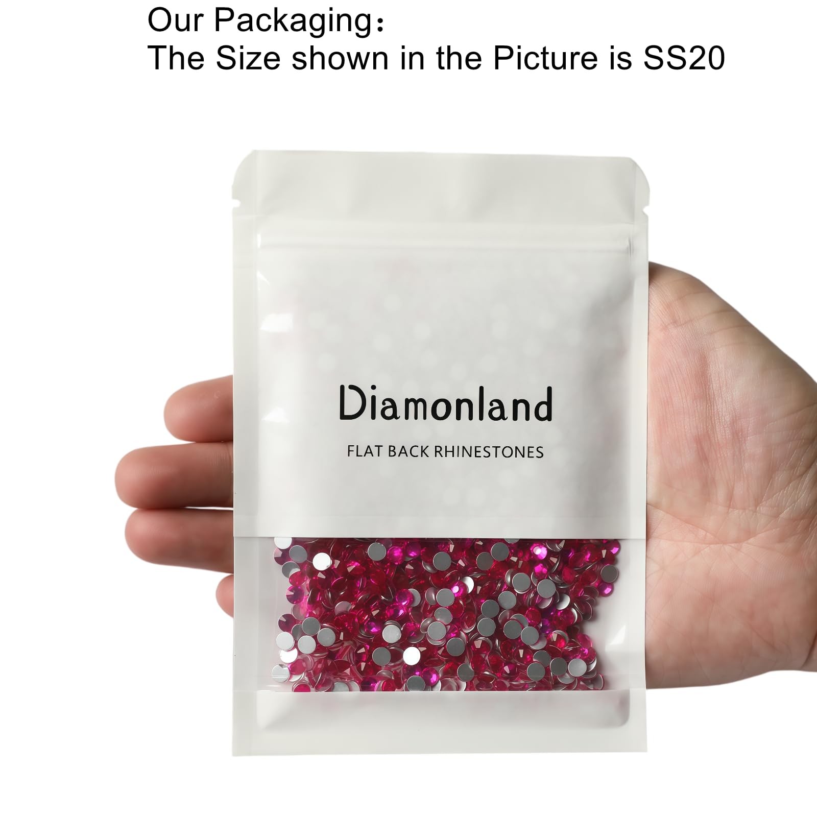 Diamonland Flatback Glass Crystal Rhinestones Rounds Gems for Bedazzling Nail…