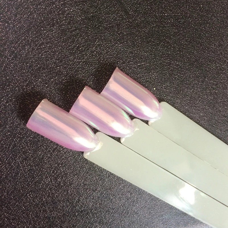 AURORA CANDY PINK Chrome Unicorn Nail Powder Mermaid AB MIRROR Effect RAINBOW