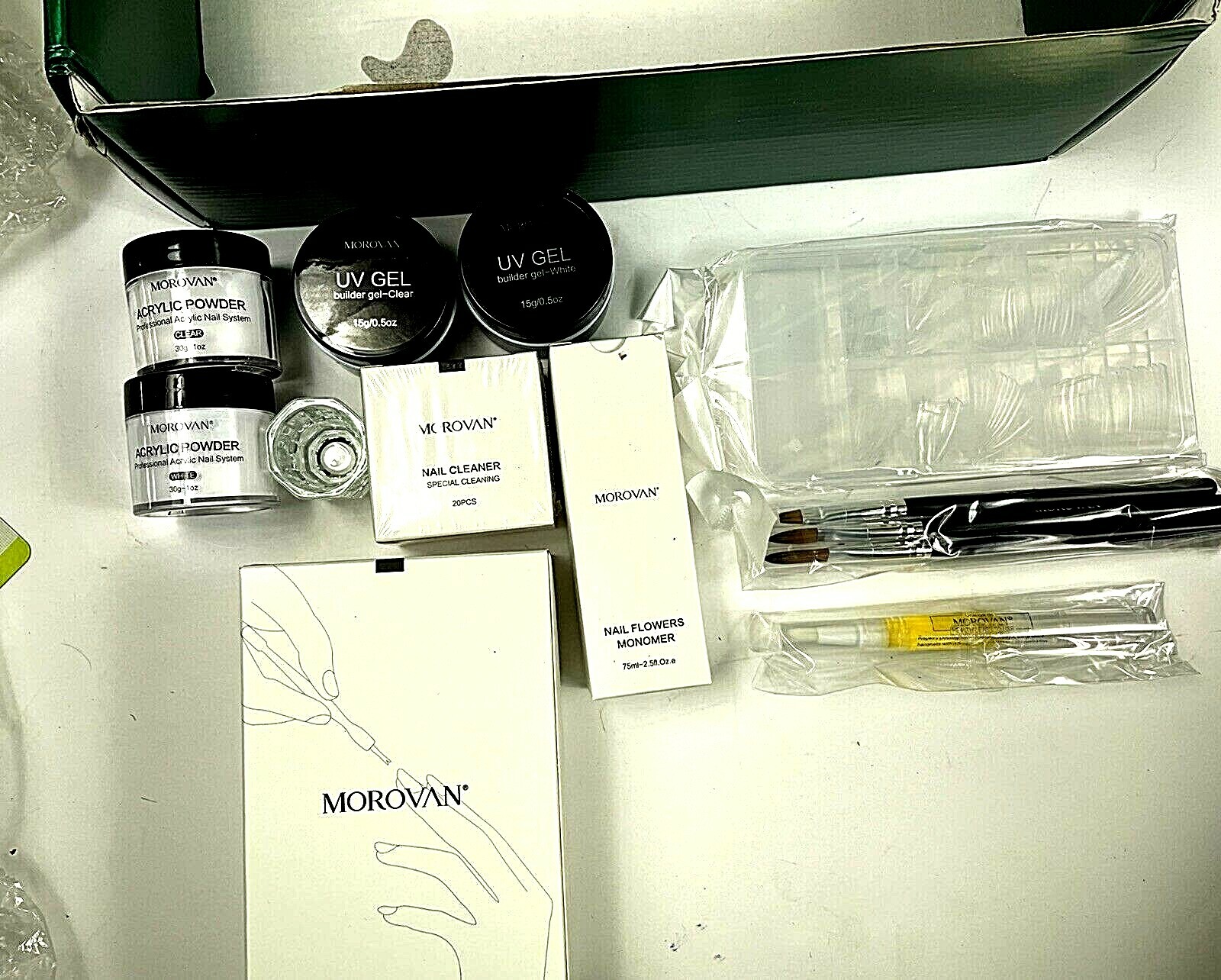 Morovan Acrylic Nail Kit Acrylic Powder Professional Liquid Monomer set with Art