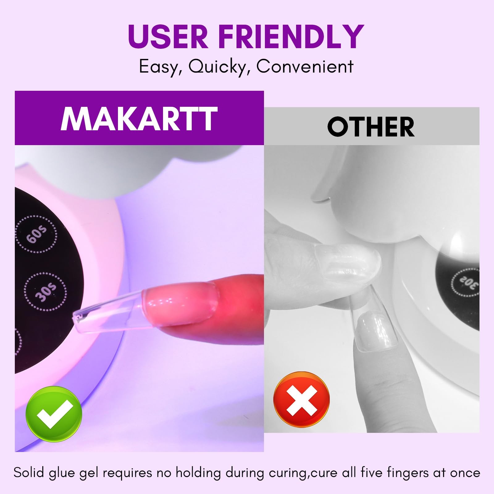 Makartt Solid Nail Glue Gel Extra Strong Gel Nail Glue for Press On Nails Fa…
