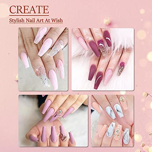 Clear Acrylic Nail Tips, 500PCS French Nail Tips Clear Fake Nails Half Cover