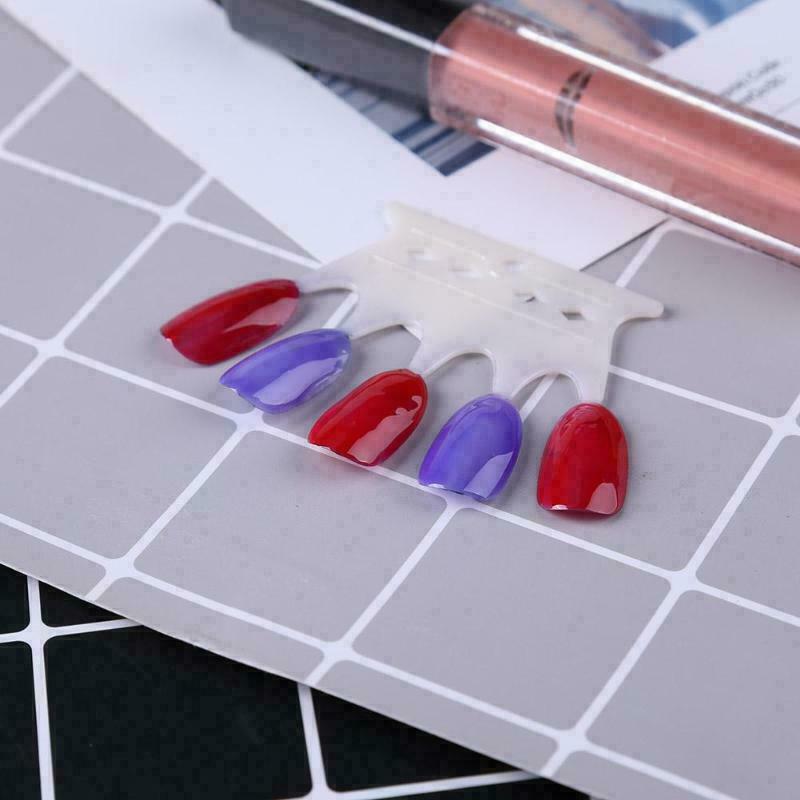 Display Nail Art Fan Polish Practice Pop Tip Sticks Chart Swatches UK SELLER