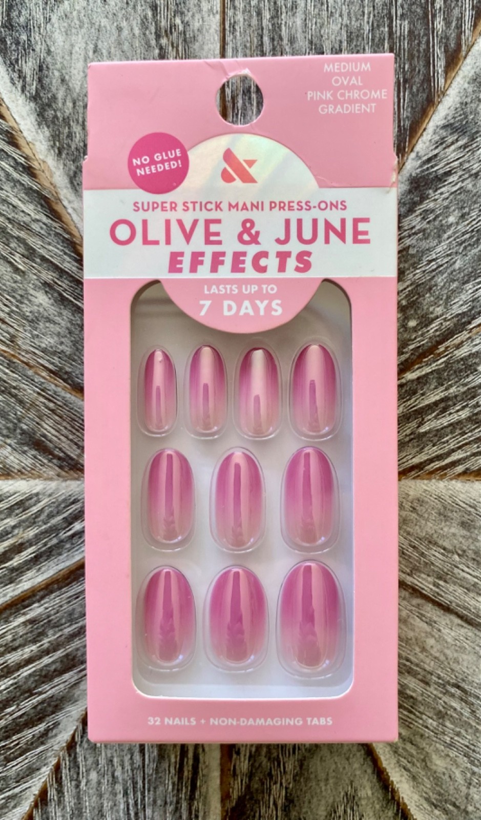 NEW Olive & June Press-On Nails Lot of Three Spring Pastels Chrome FREE SHIPPING
