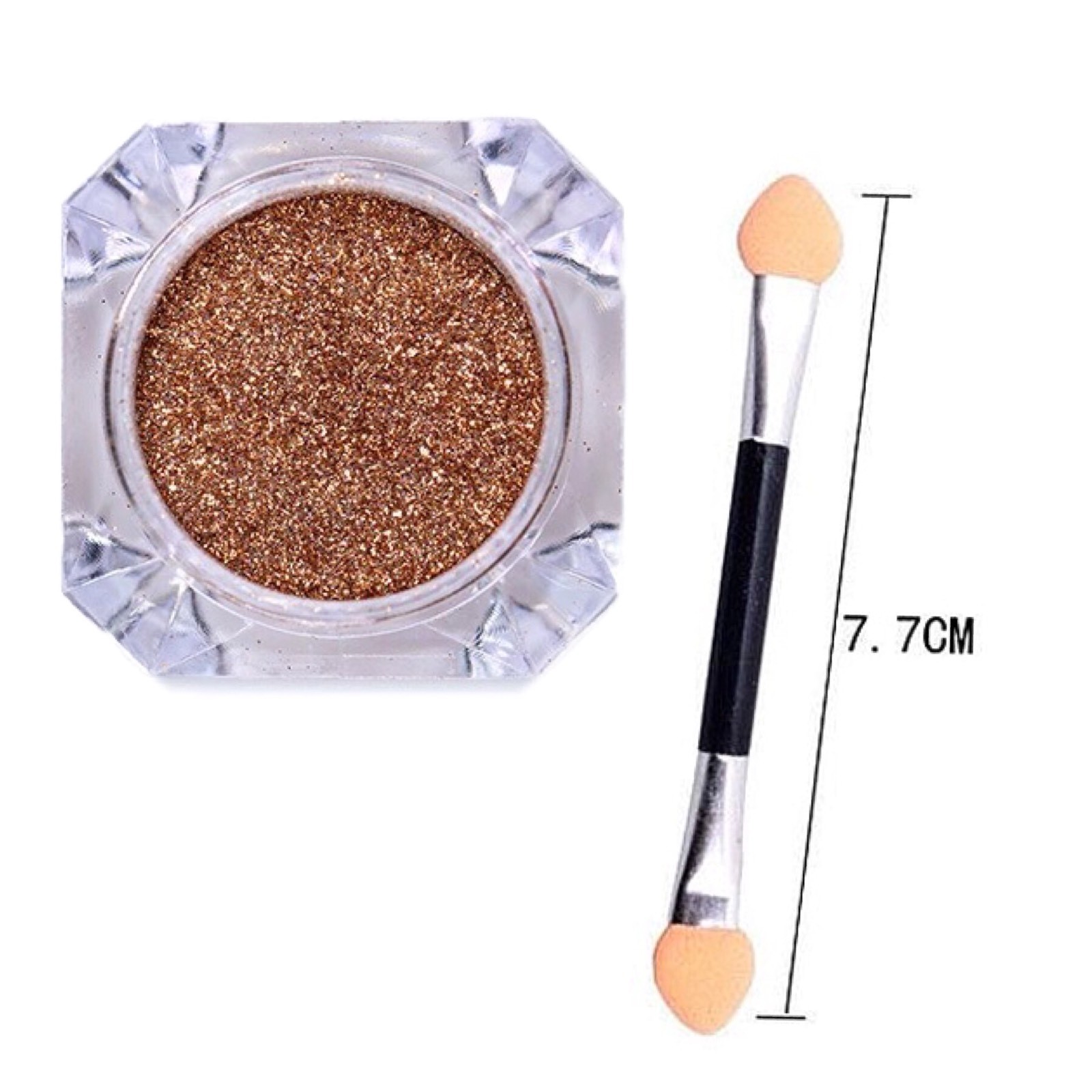 CHAMPAGNE CHROME MIRROR POWDER Platinum Nail Art Shining Rose Gold Effect (y2)