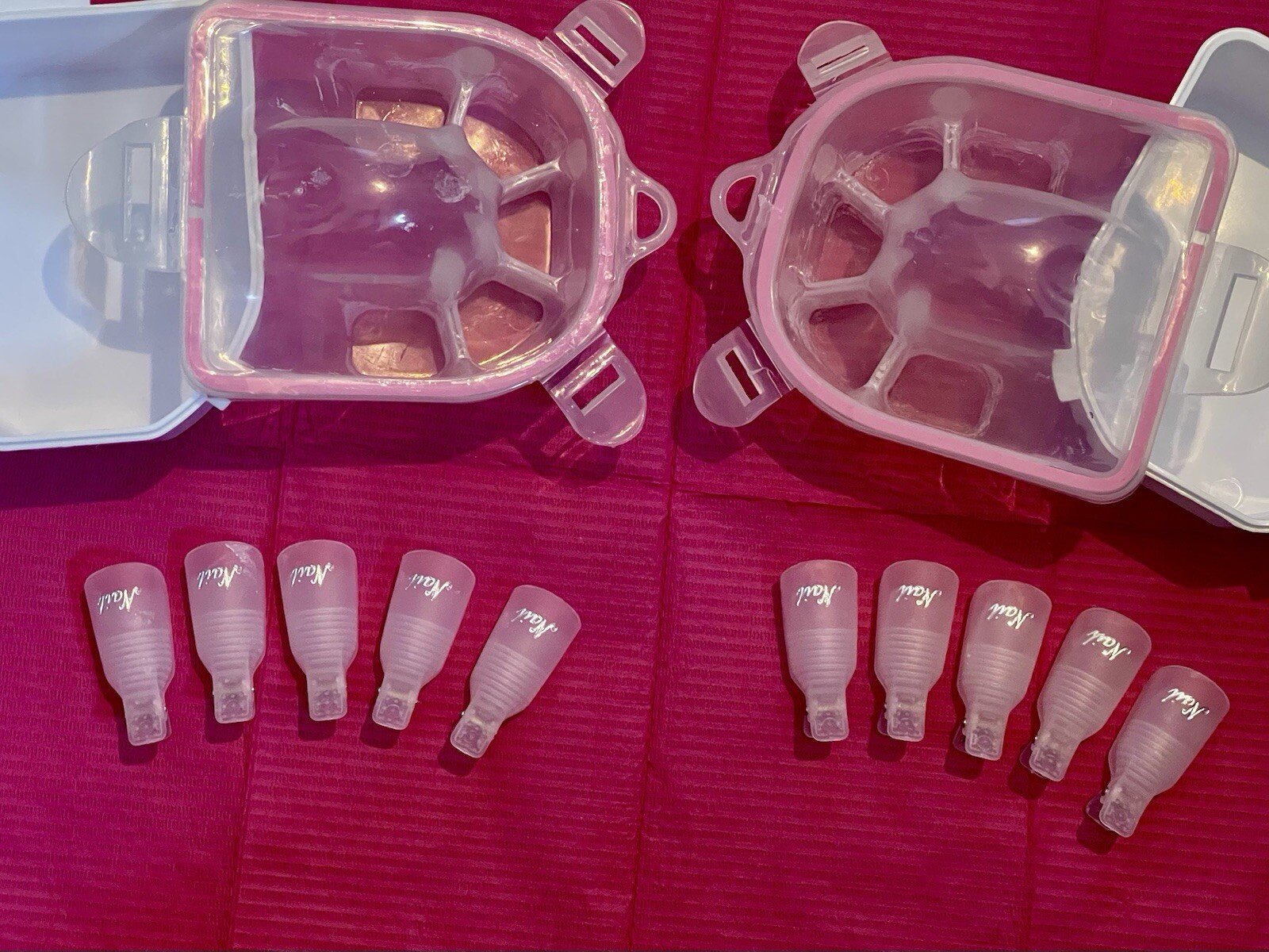 Nail Soaking Bowl 2PCS Soak Off Gel Polish Dip Powder Remover Manicure Bowl Set
