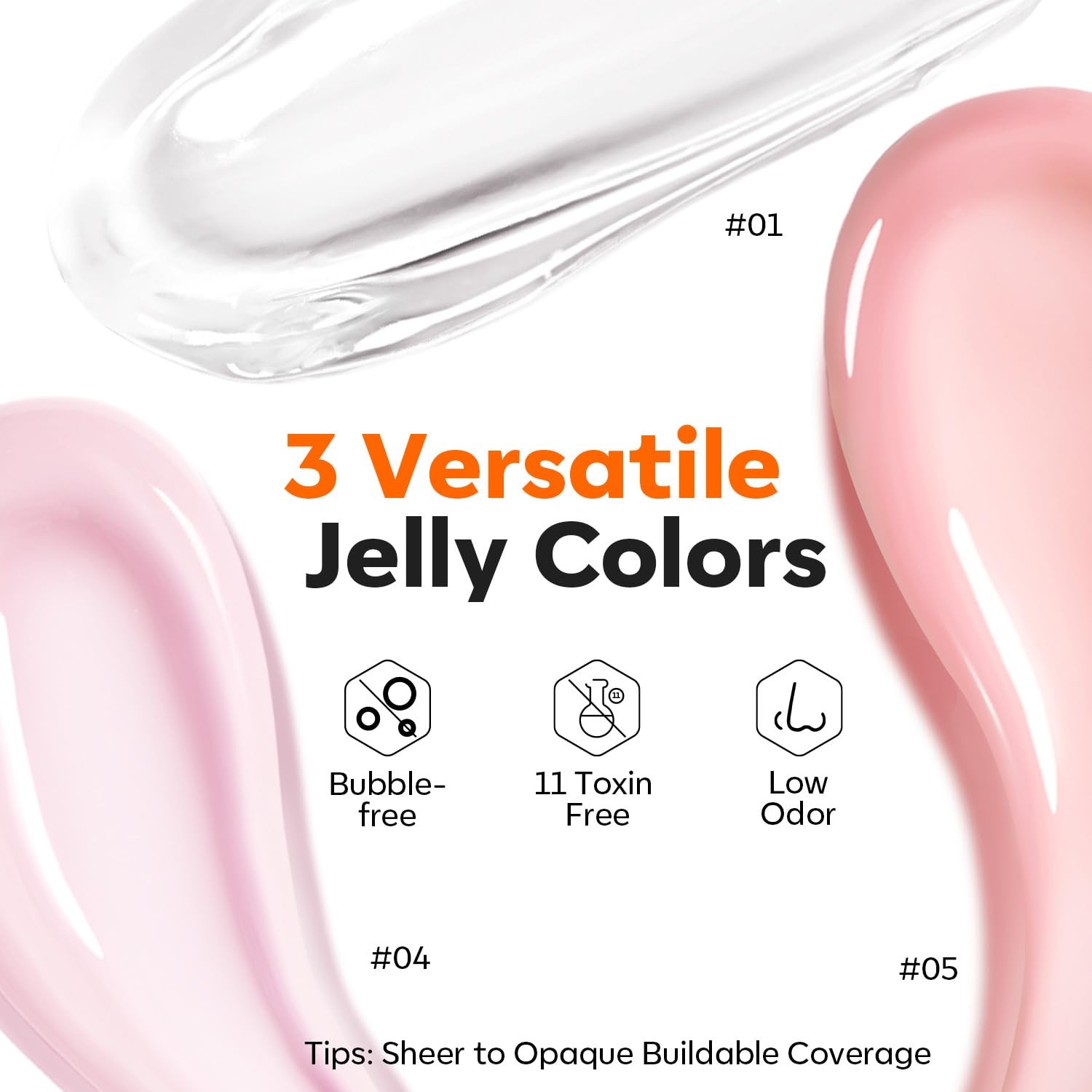 Nail Art Practice Tips Builder Nail Gel French Tip, 10-in-One
