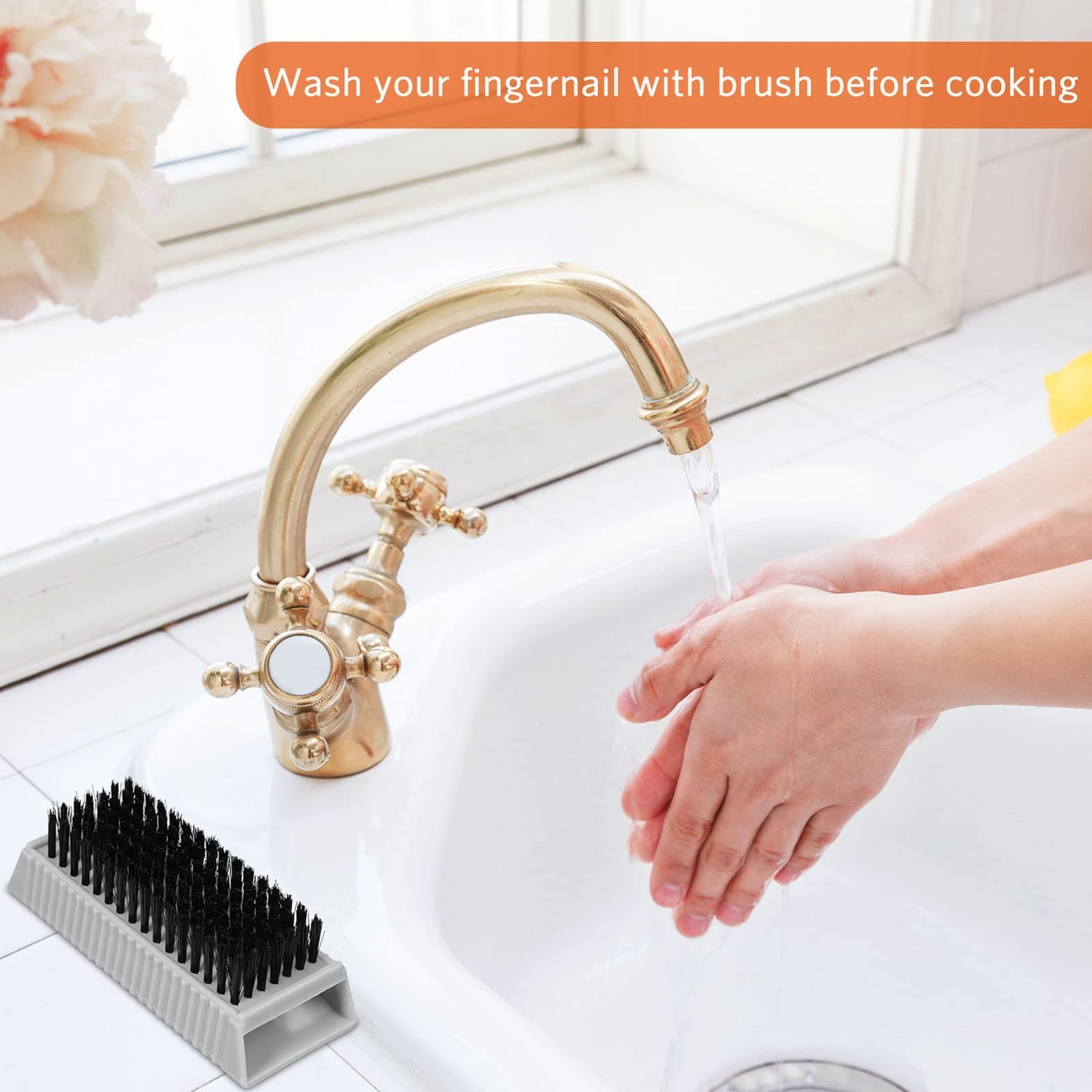 5 Pack Nail Brushes for Cleaning Fingernails & Hands – Heavy Duty Plastic Scrubb