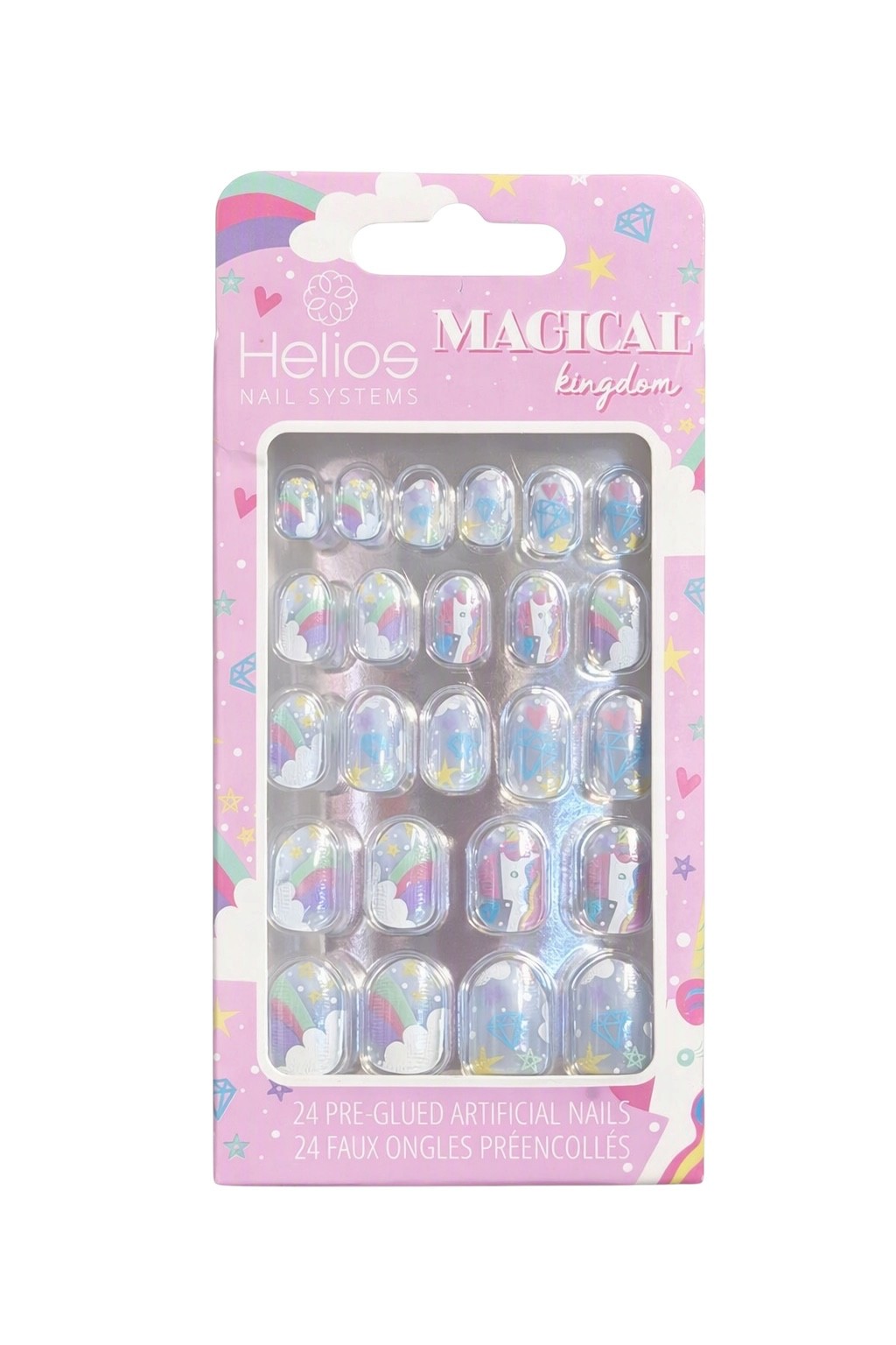 Helios Girls Pre Glued Artifical Nail System Magical Kindom 24 piece