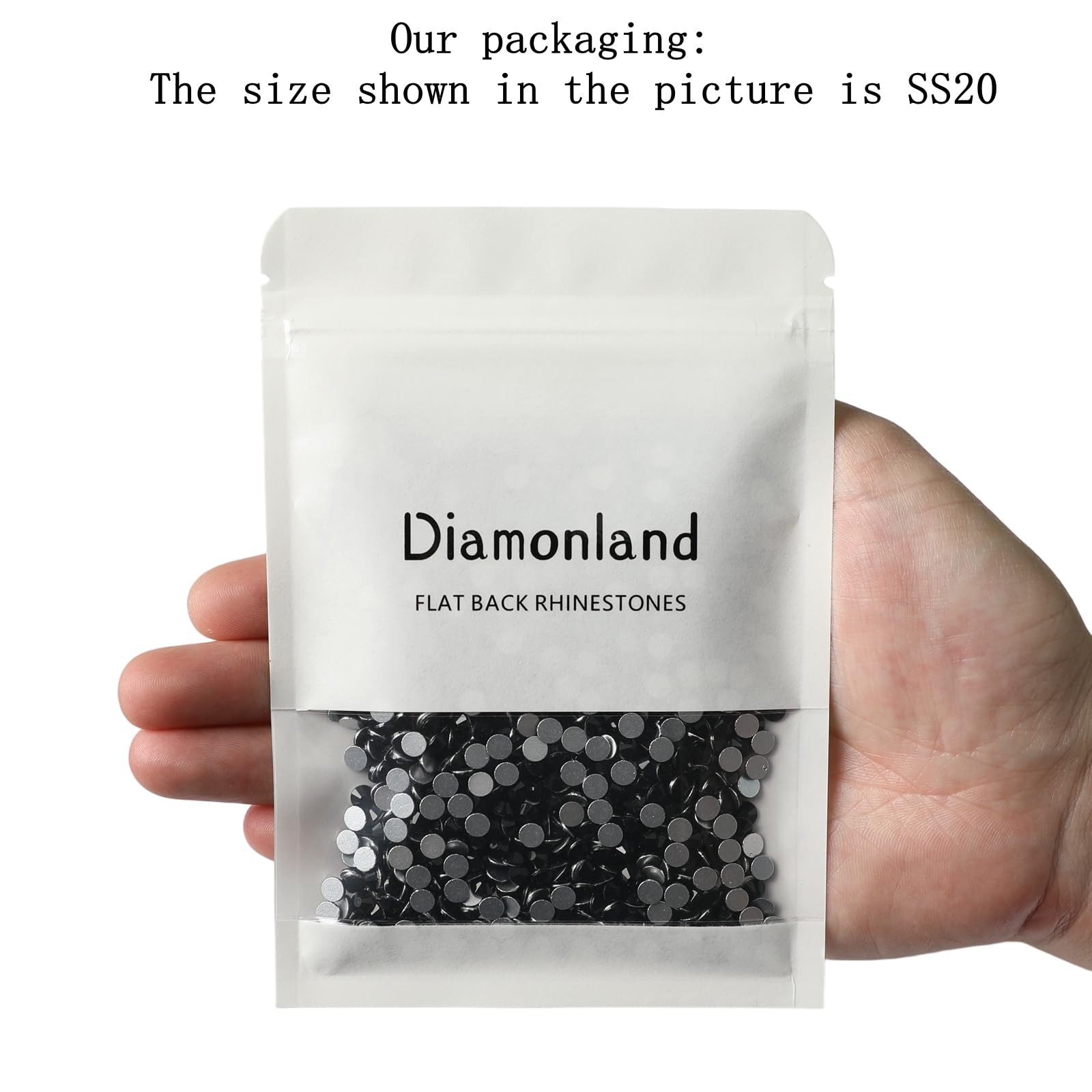 Diamonland Flatback Glass Crystal Rhinestones Rounds Gems for Bedazzling Nail…