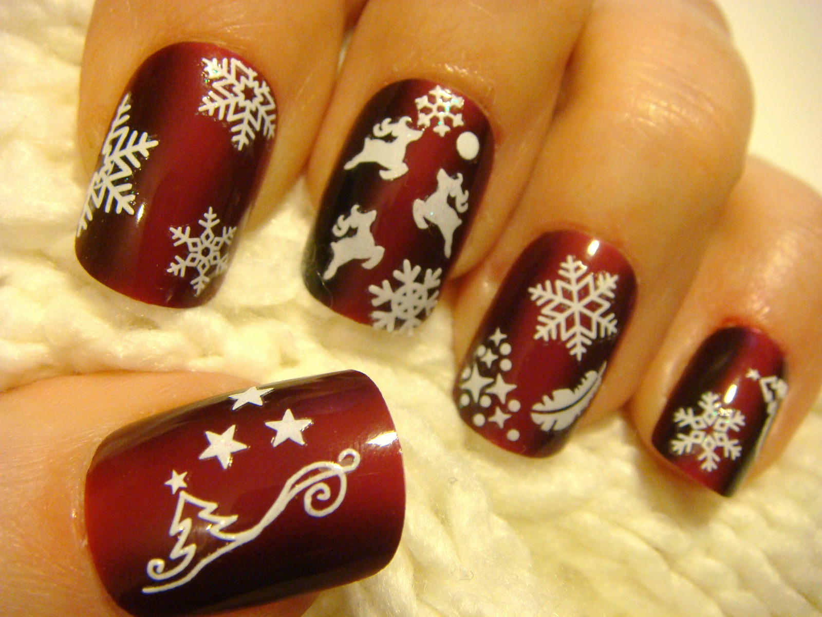 Valentines Christmas White Black Silver Gold 3D Nail Art Stickers