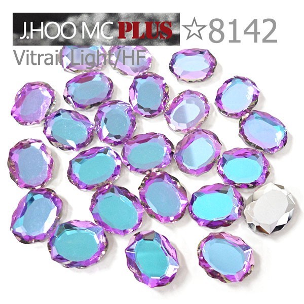 J.HOO Crystal 8142 Baroque Mirror V-Cut Fancy Rhinestones 10x8mm Nail Art (8pcs)