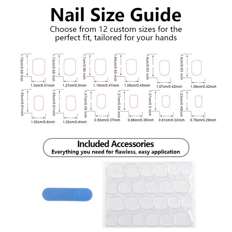 48 Pcs of Spring/summer Pink Flower Short Gloss Detachable and Reusable Nail Art