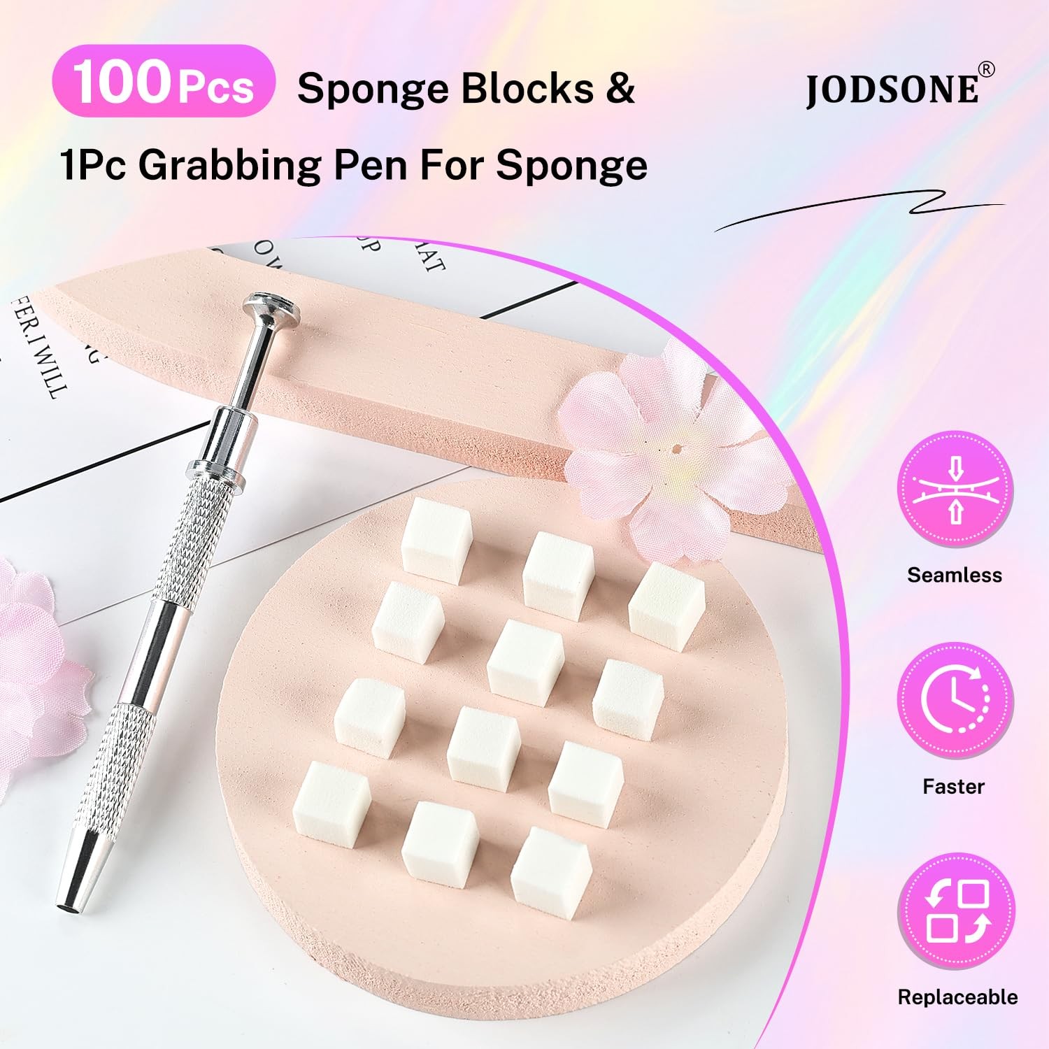 JODSONE 100PCS Soft Nail Multiple colors for gradient and blush nail art