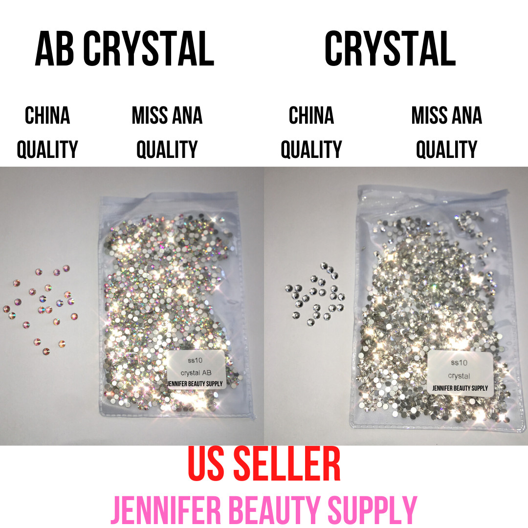 1440pcs Crystal Nail Art Rhinestones FlatBack Glitter Diamond 3D Tips Decoration