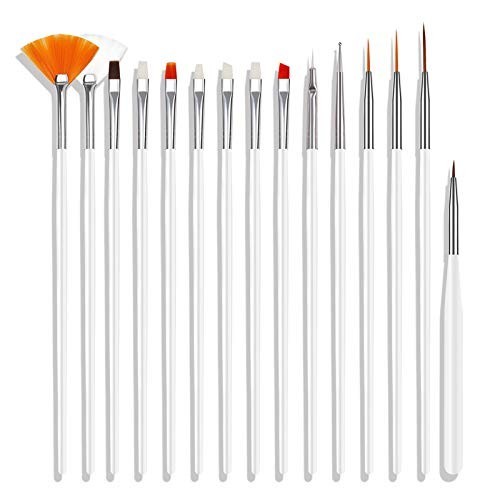 Versatile 20-Piece Nail Art Brush & Dotting Tool Set for Creative Styles