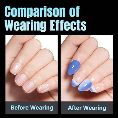 Almond Nail Tips Acrylic False Nails 240Pcs Almond Nails Gel Nail Tips Short