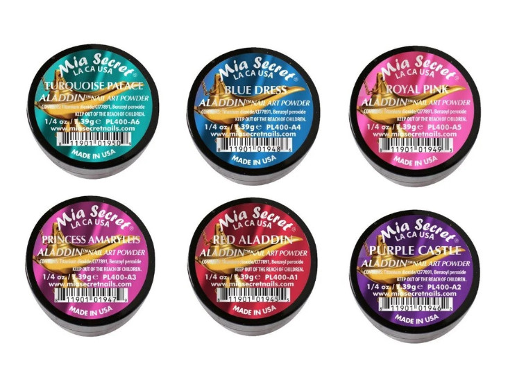 Mia Secret Nail Art Powder – ALADDIN 0.25 oz – CHOOSE COLOR: