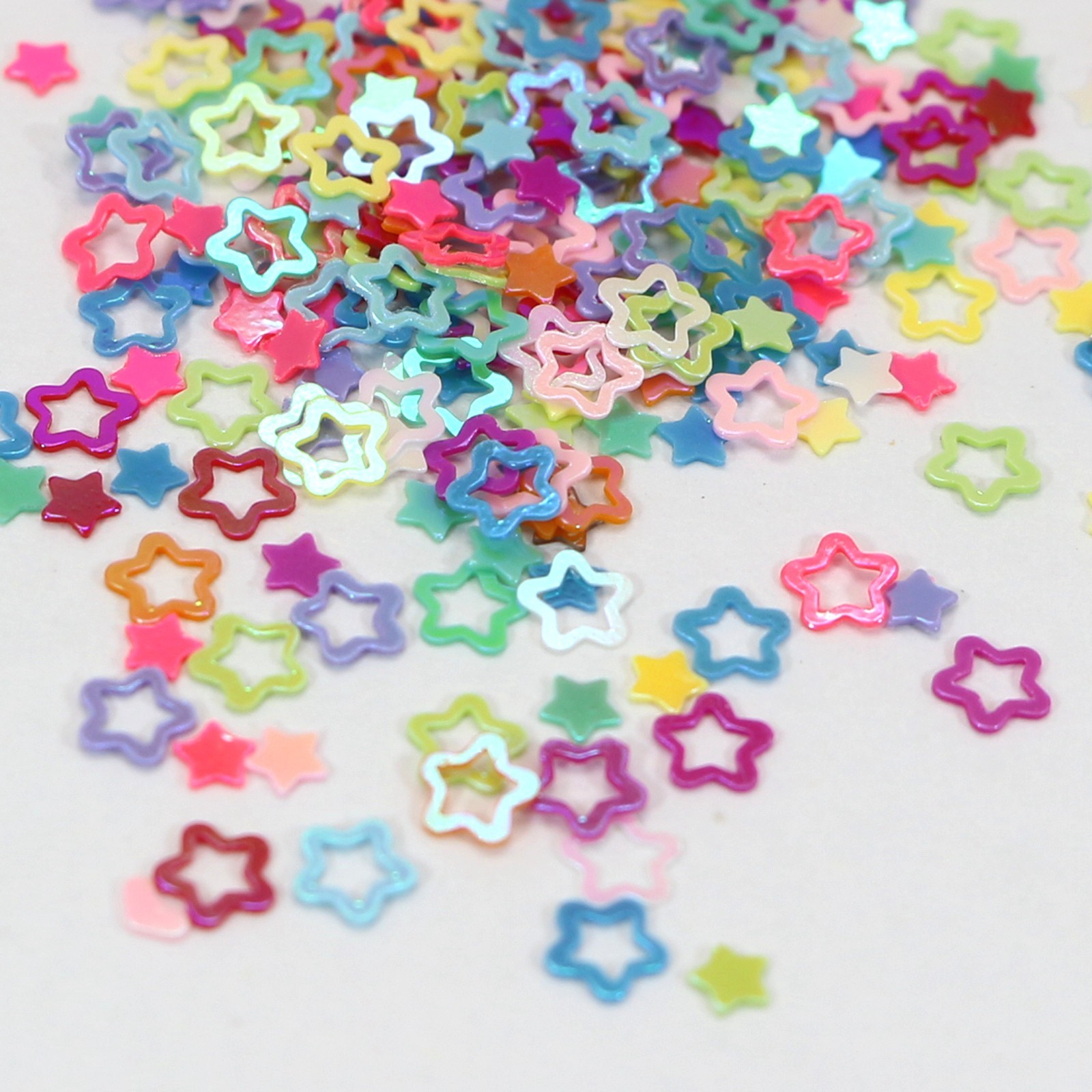 50 Gram Mixed Color Hollow Flower Sequins Loose Tiny Tips 4mm Nail Art