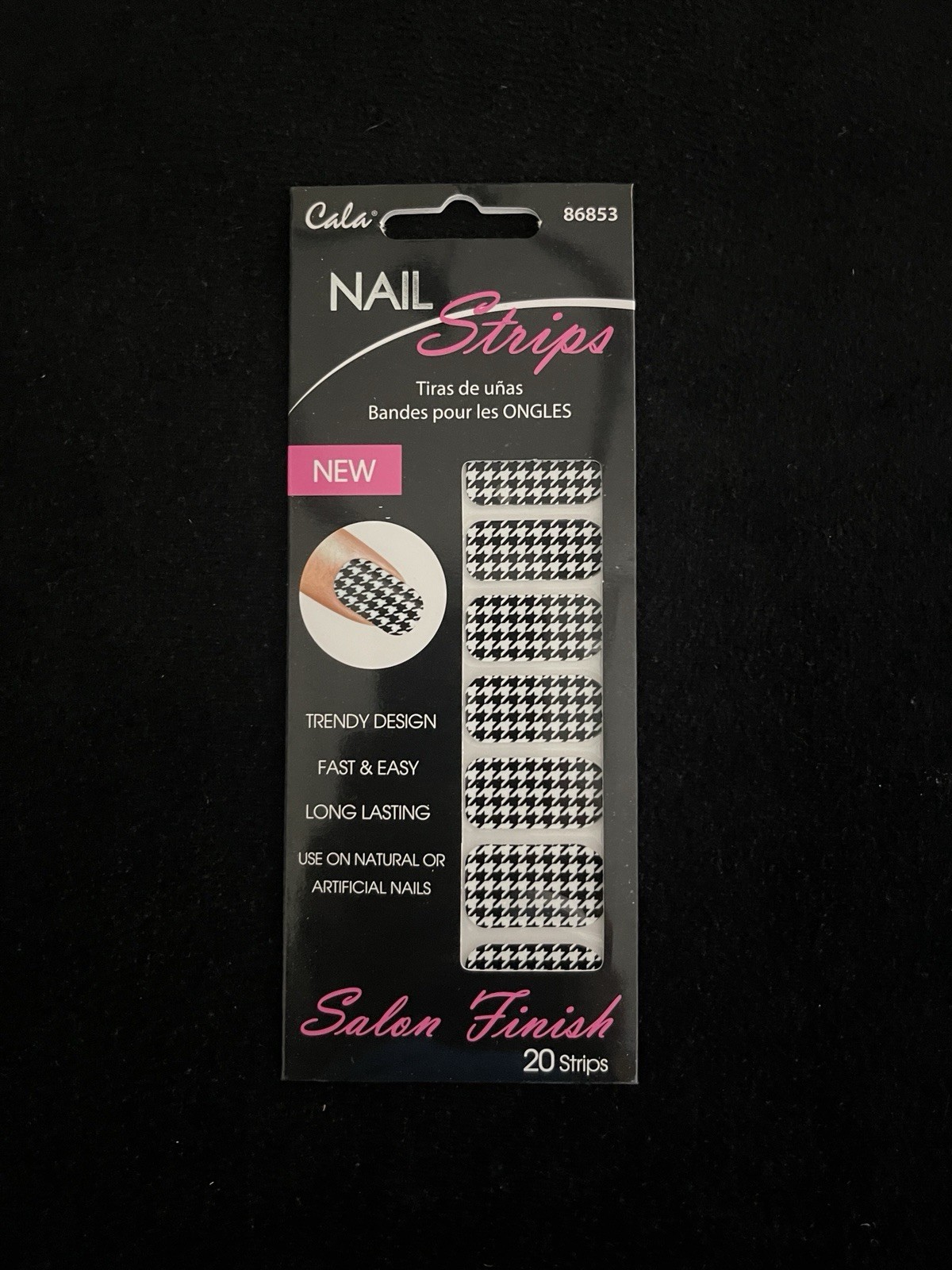 Lot Of 12 Packs Of Cala Trendy Design Nail Strips. Oblong, Self Adhesive. #86853