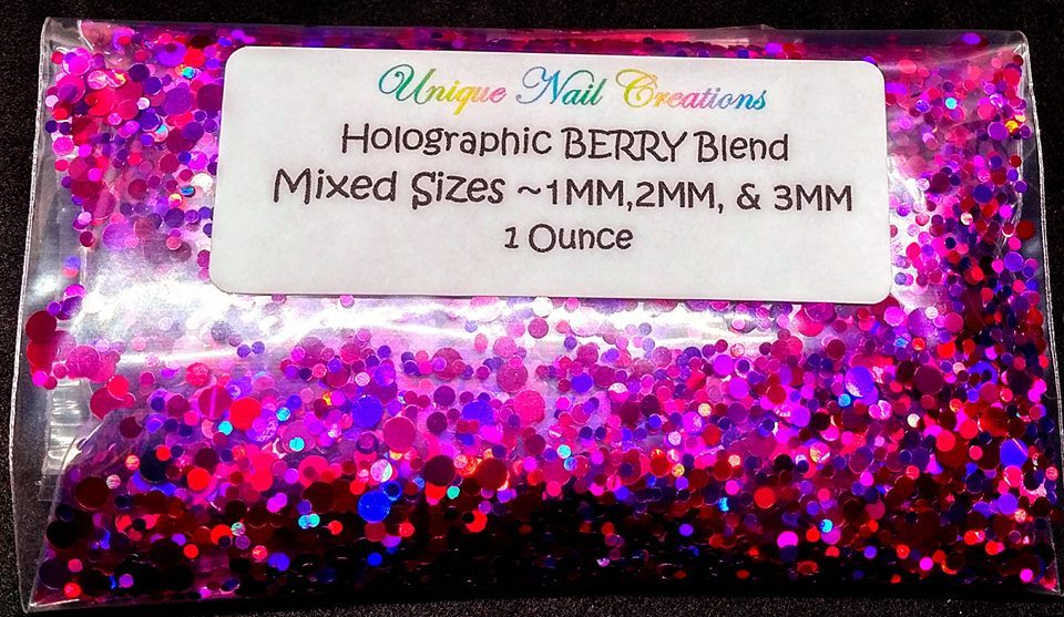 Bulk 1 OZ Holographic~DOT Shape Glitter~Multi-Sizes~U CHOOSE Color~ USA