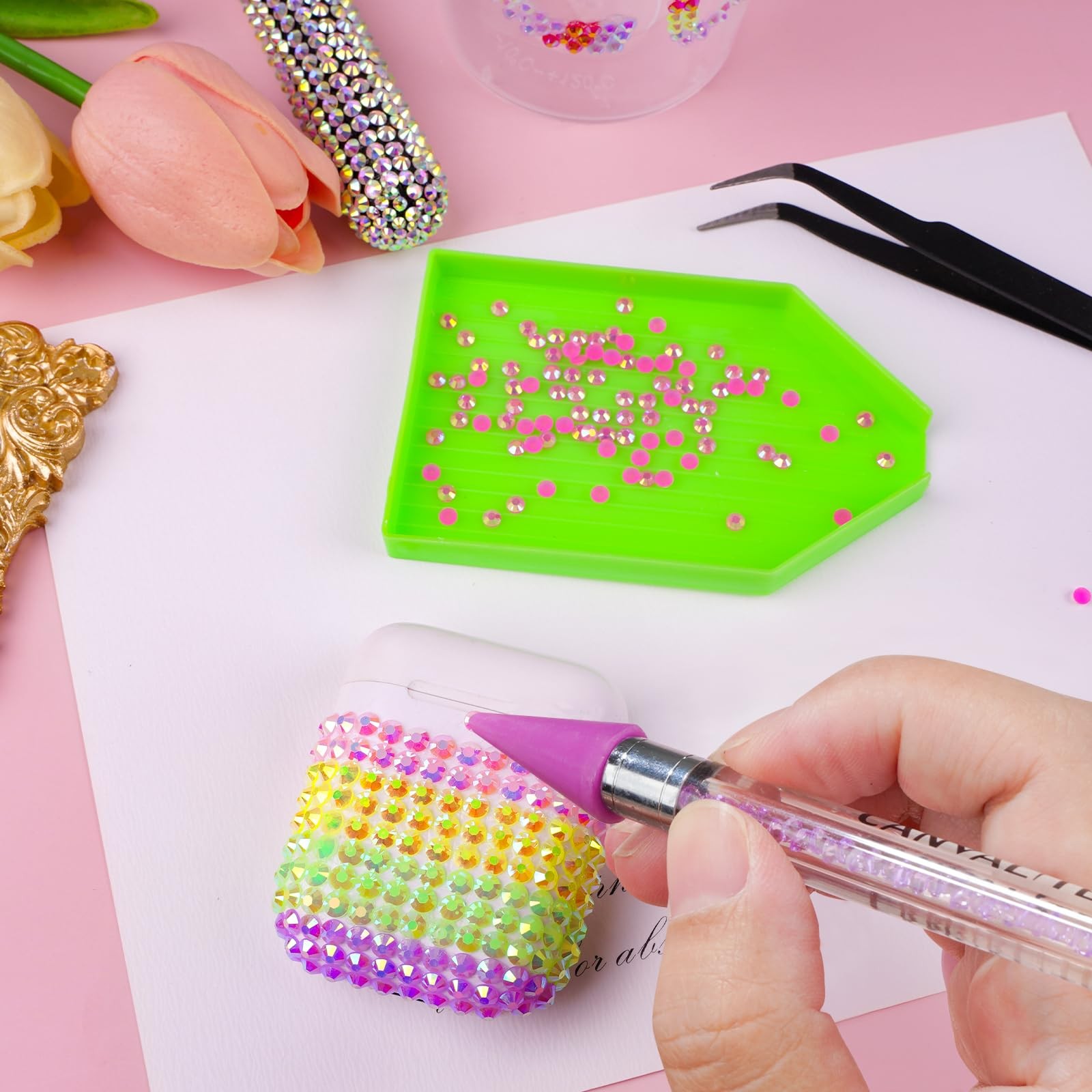 18000Pcs Resin Jelly Rhinestones for Bedazzling, Multicolor 3mm Flatback Rain…