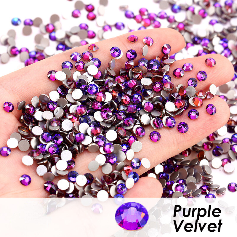 1440 Flame Glass Crystal Nail Art Rhinestones Flat Back Gems 3D Nail Tips Decor