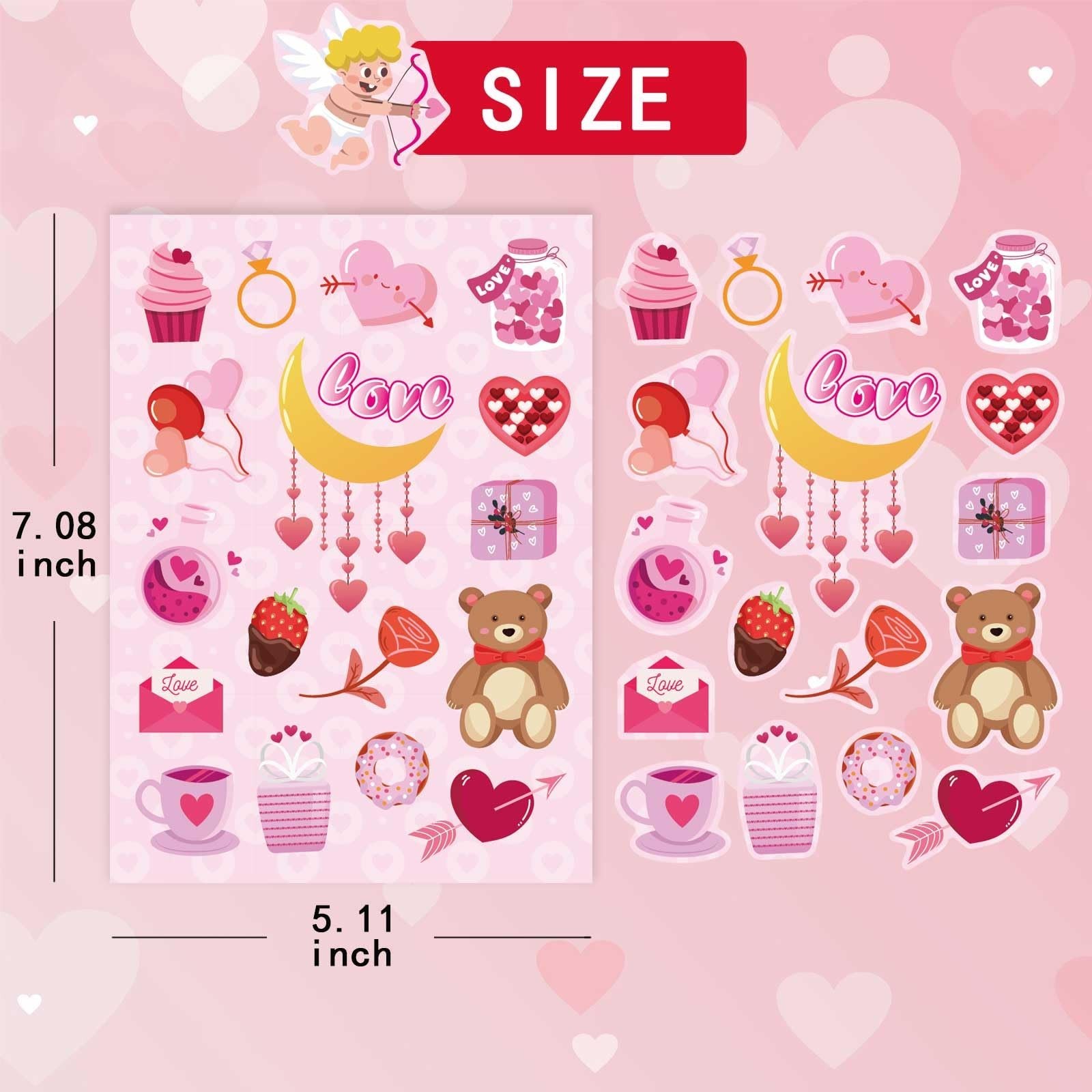381PCS Valentine Stickers for Kids – Love Stickers Heart Stickers Valentines …