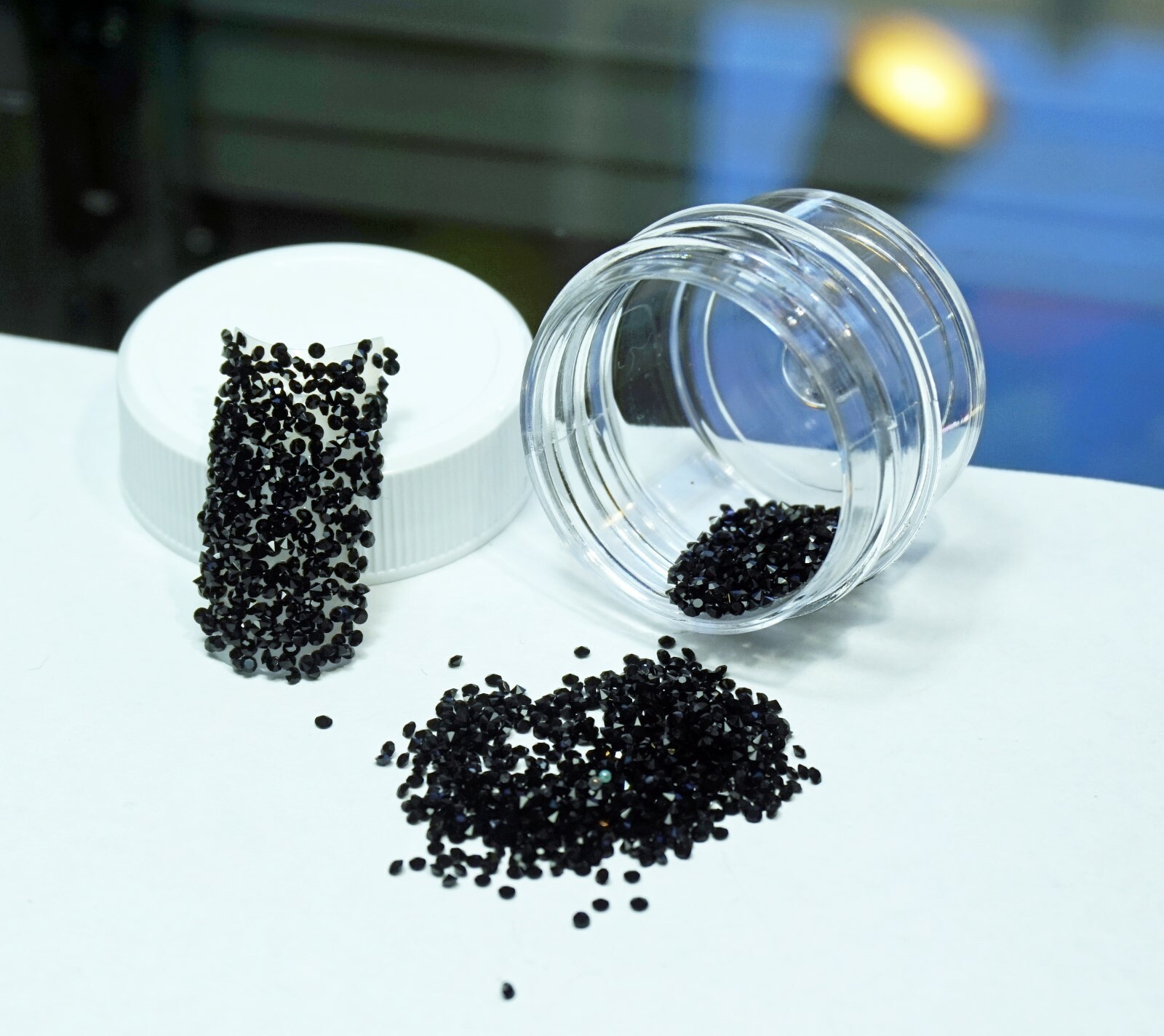 PREMIUM BLACK CRYSTALS FOR NAILS 1000 Pixiecrystals 3D Nail Art Small Gift