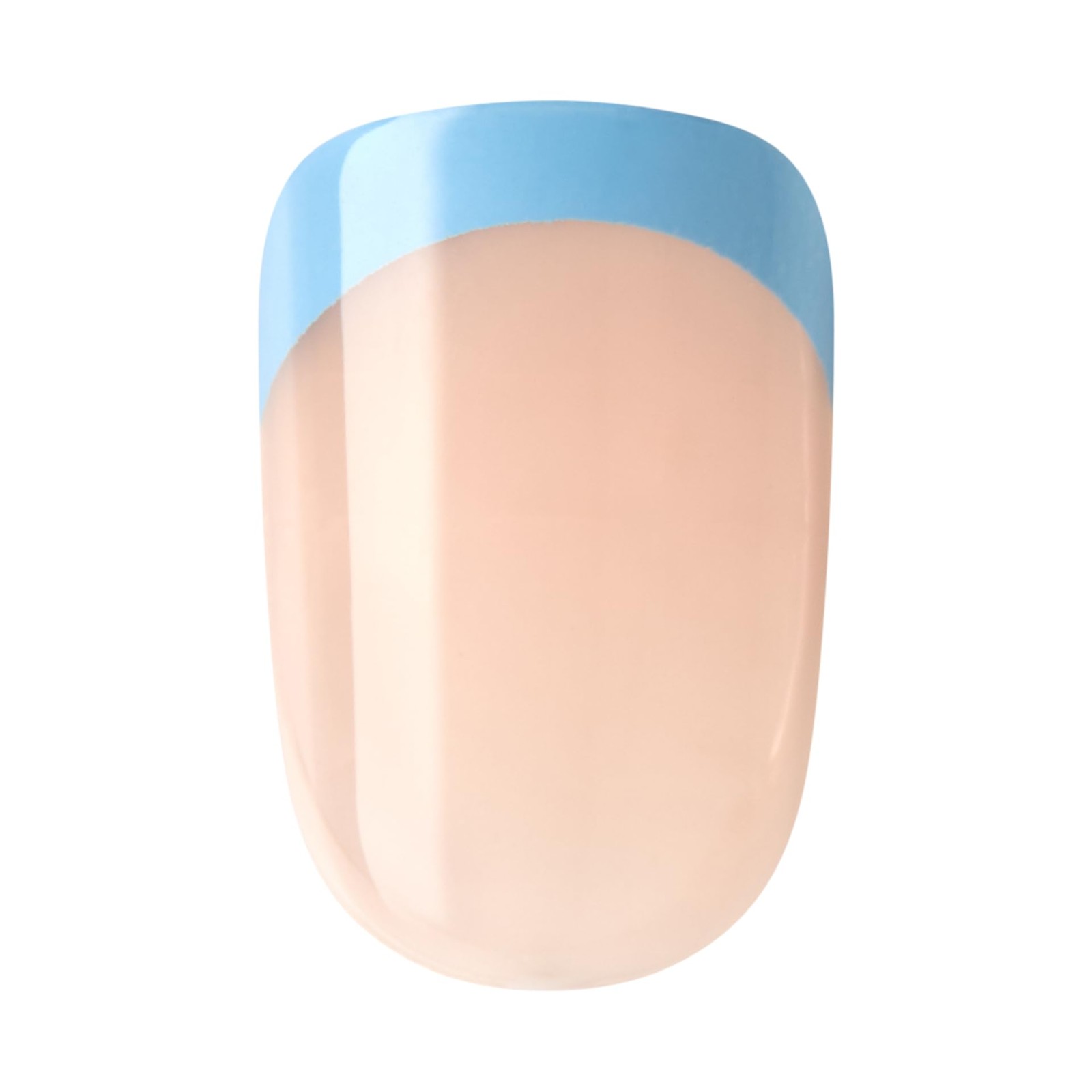 Kiss Impress No Glue 33 Fl Oz (Pack of 1), Light Neutral + Blue Tip French