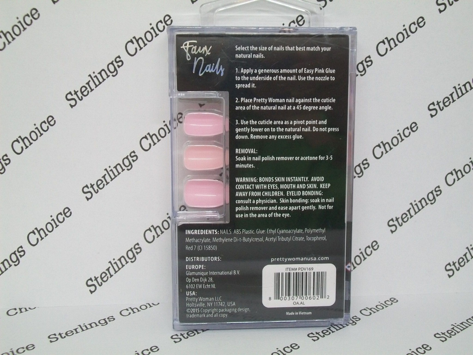 Pretty Woman Faux Nails #PDV169 Solid Baby Pink