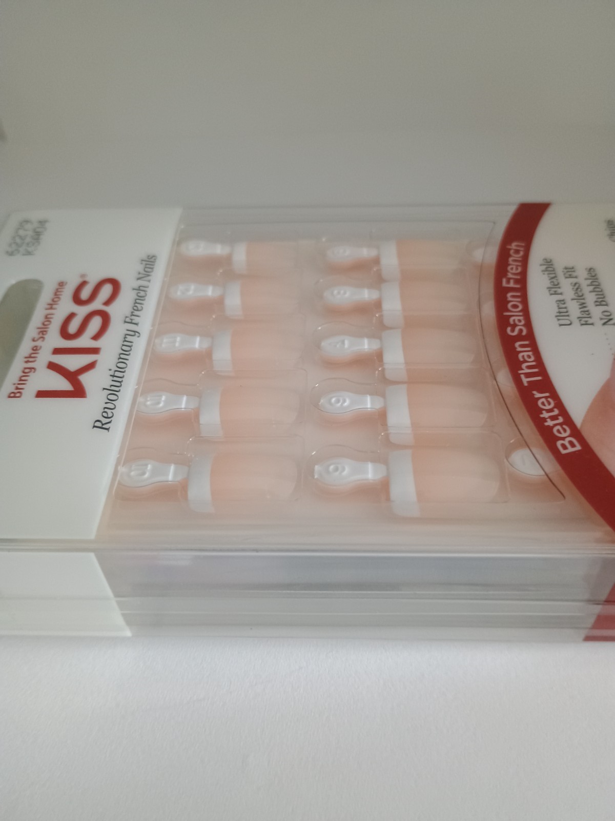 Kiss Salon Acrylic French Glue-on Real Short Nails #62279 KSA04 (Pack of 1)