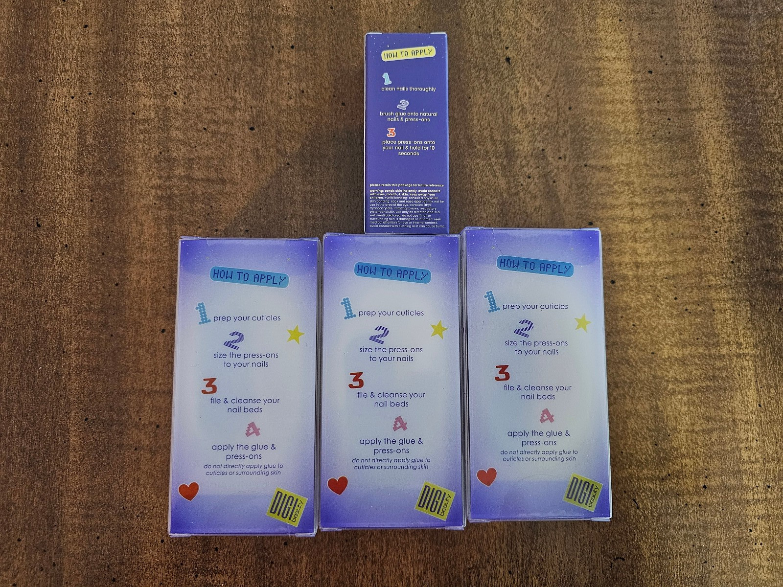 3x Digi beauty Nail Sets with Free Glue Bottle, New in Box