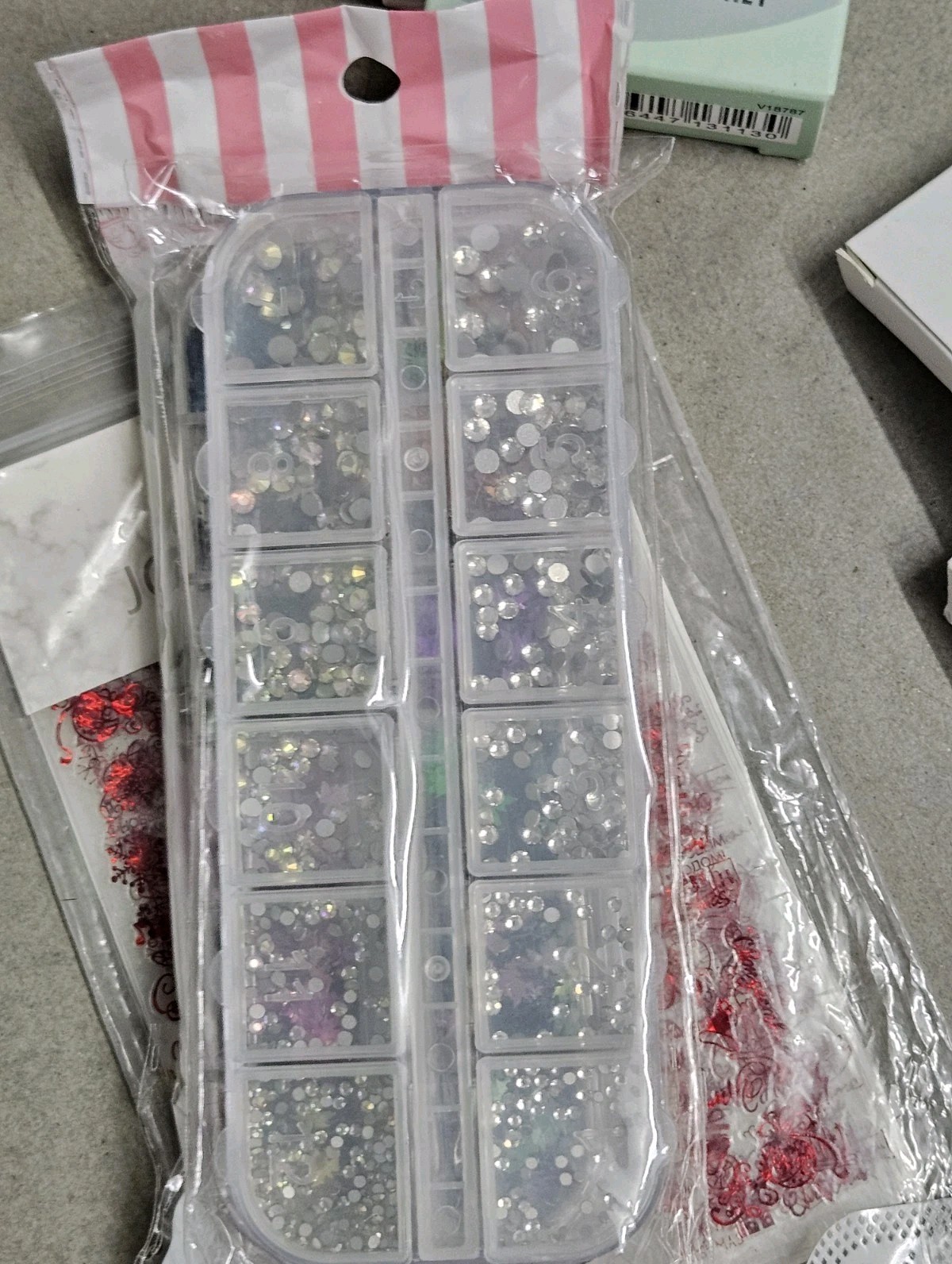 Bulk Lot Of 194 Different Brand Press-On Nails, Large Variety of Sizes And Style