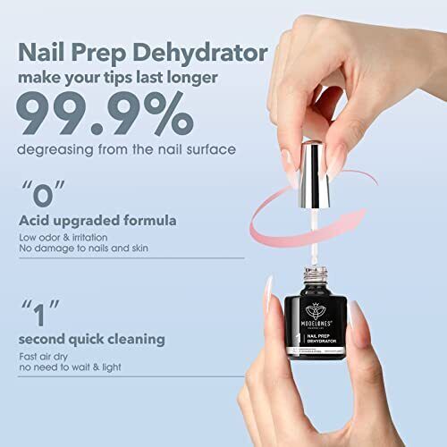 Modelones Nail Tips and Glue Gel Kit, Gel x Nail Kit 4 in 1 Nail Glue Gel,
