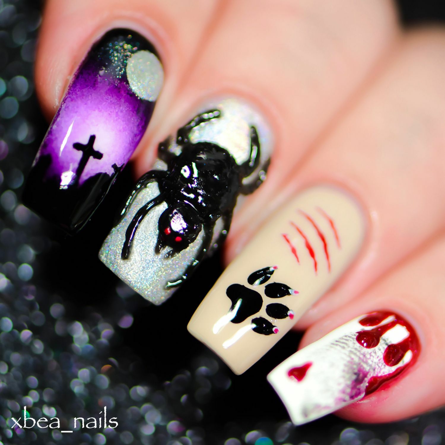 Kitty Scratch Stencils for Nails, Halloween Nail Stickers, Nail Vinyls