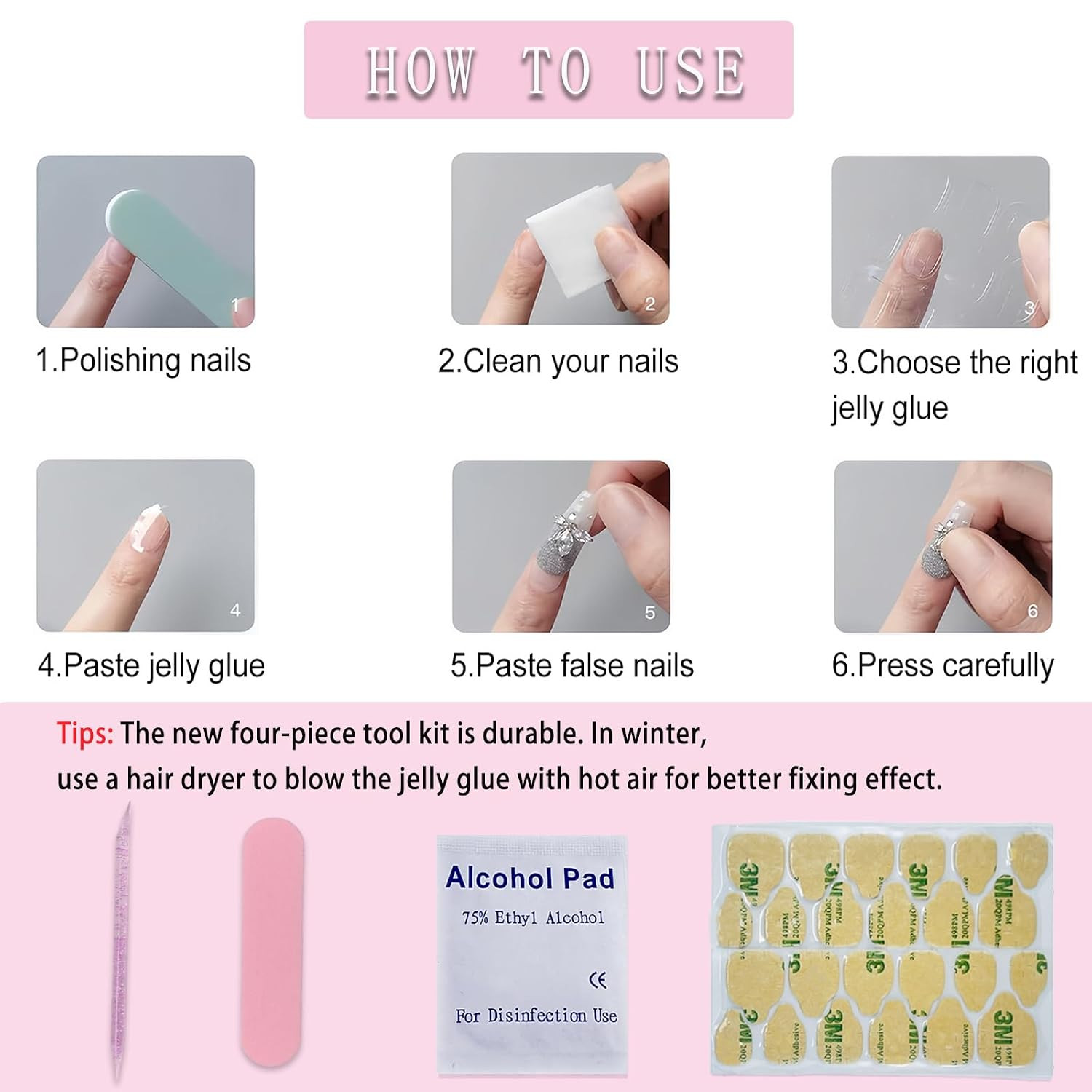 Black French Tip Press on Toenails Short Square Fake Toenails Black Edge Full Co