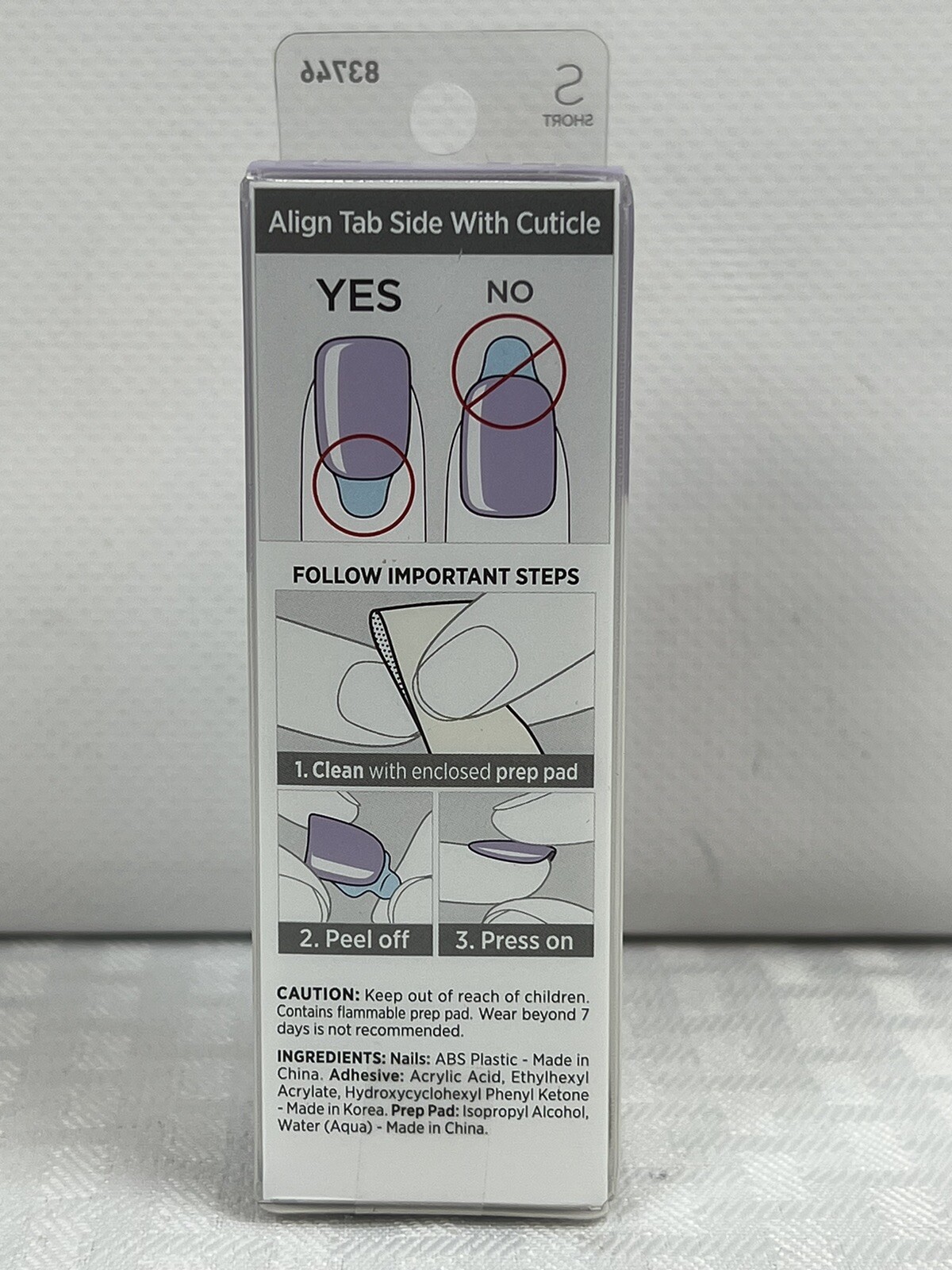 NIB Kiss Impress Color Press-On Nail 83746 007 Picture Purplect Z01412