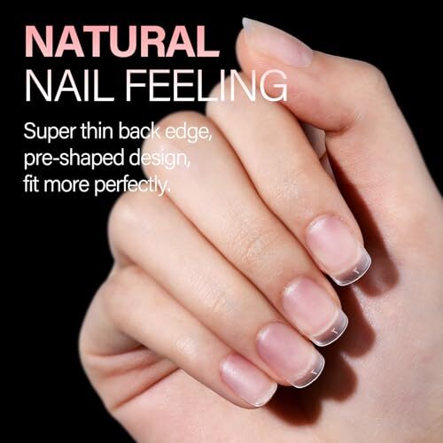 Nail Tips 450PCS Full cover Clear Nail Tips Matte No Need Extra Short Square