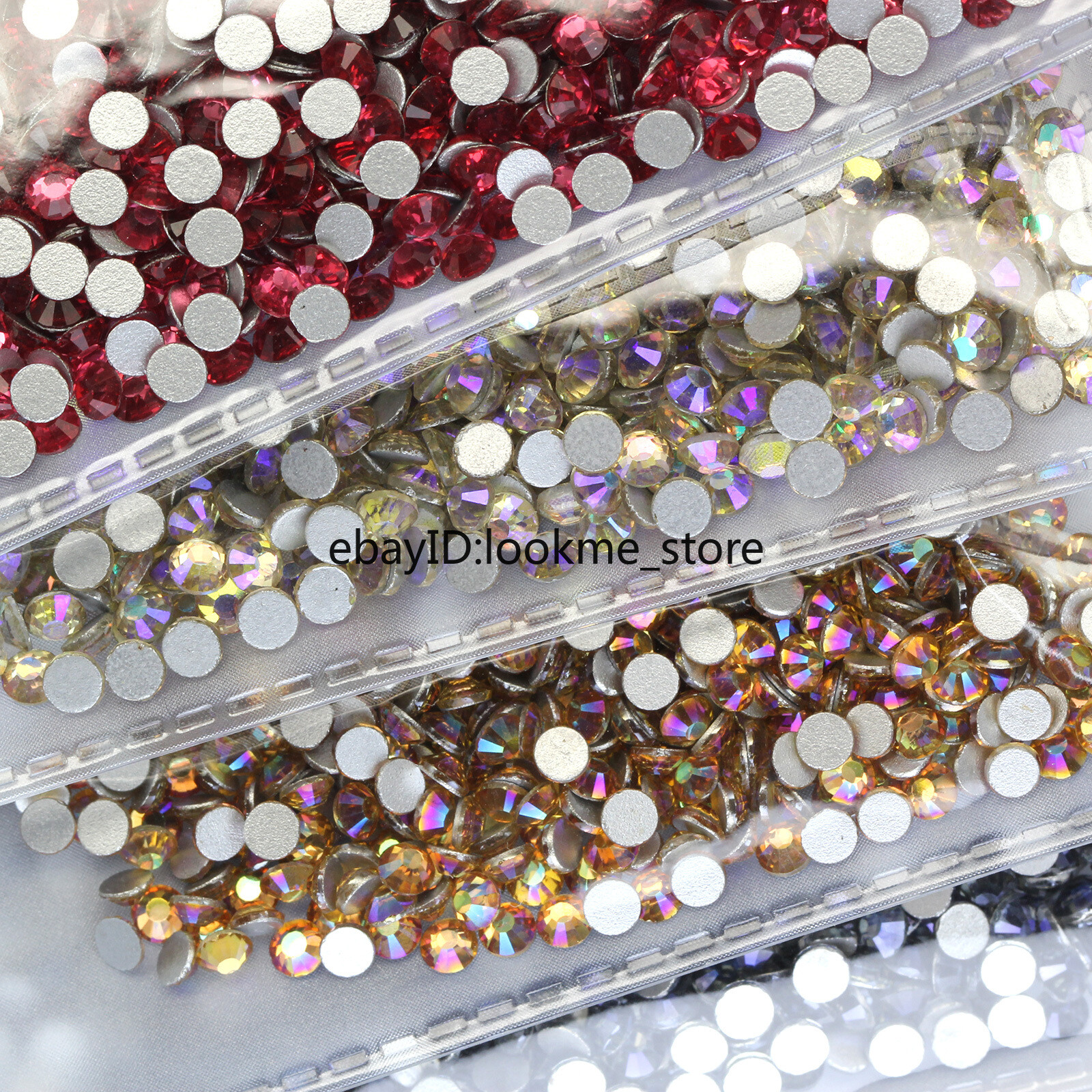 1440pcs 3mm (ss12) Crystal Glass Rhinestones Flatback Gems Nail Art Crafts Decor