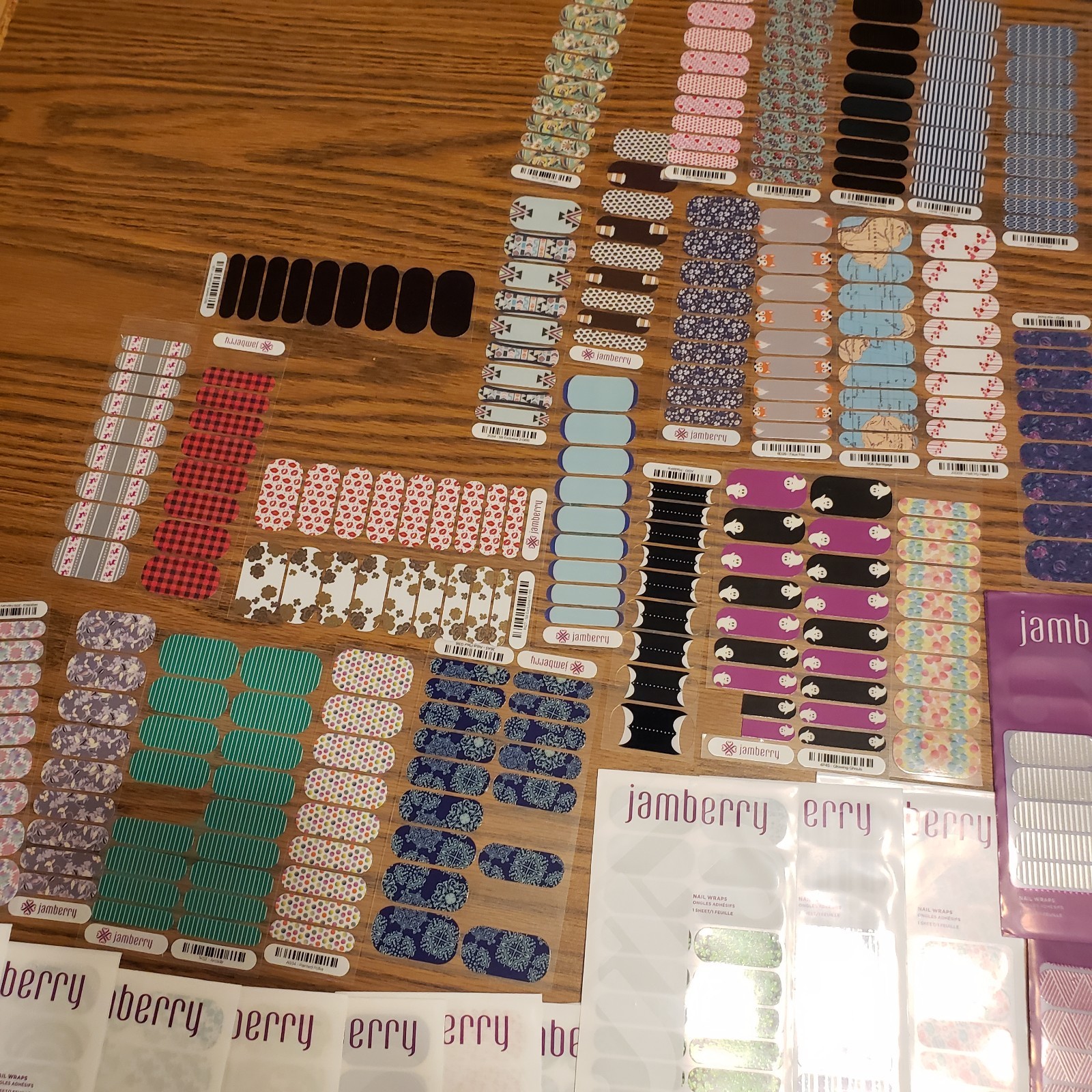 Massive Lot Of Jamberry Nail Wraps 180 full sheets plus partial sheets