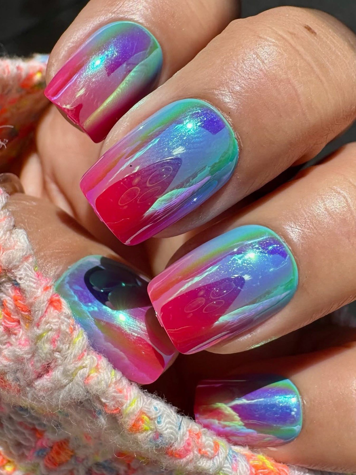 Red Aspen Reusable Nail Dashes, Pop On Short Coffin, Feeling Glow-Rious Gloria