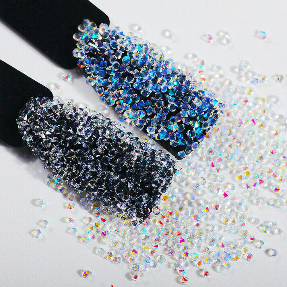 5000x Crystal 3D Nail Art Micro Zircon 1.2mm Mini Rhinestones DIY Decor Sticker