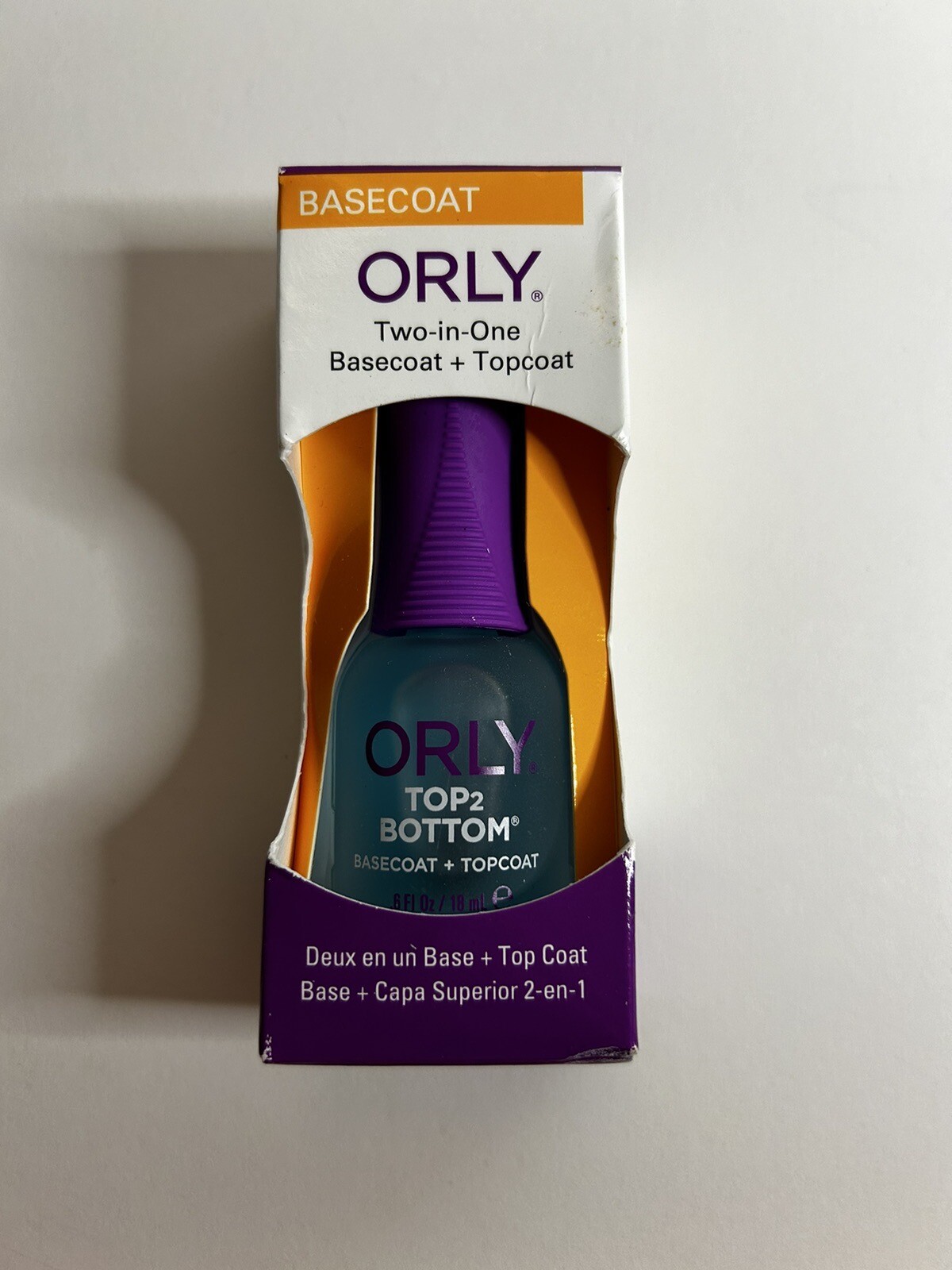 Orly Top 2 Bottom Two in One Basecoat + Topcoat 0.6oz