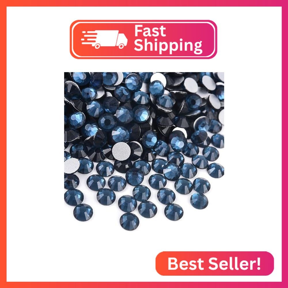 Blinginbox 1440 Pieces SS20/4.6-4.8mm Flat Back Crystal Rhinestones Round Gems f