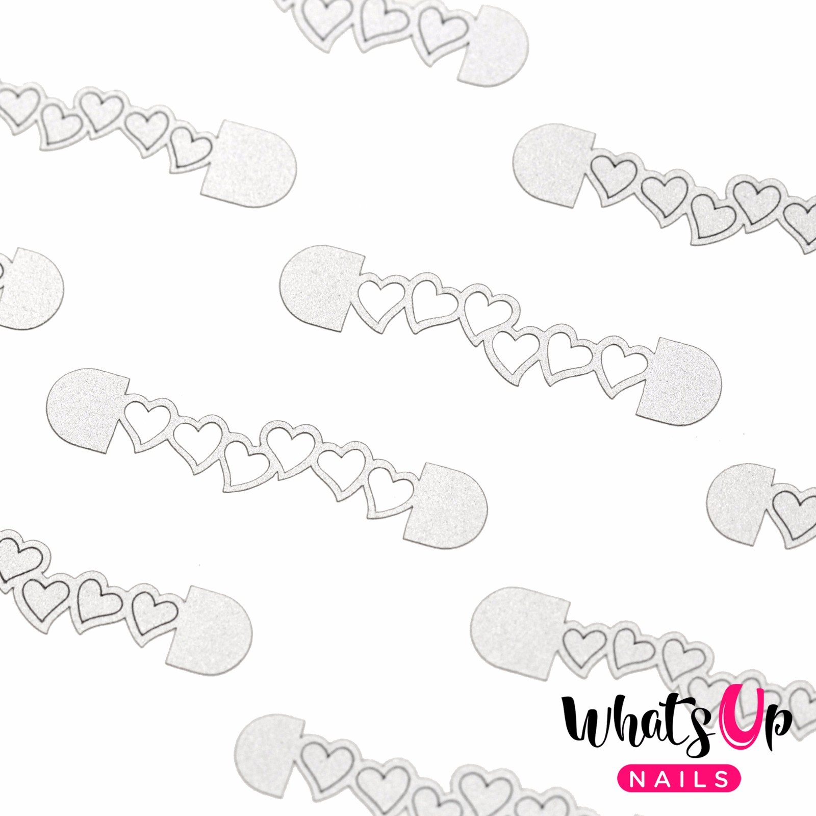 Heart Chain Stencils for Nails, Valentine’s Day Nail Stickers, Nail Vinyls