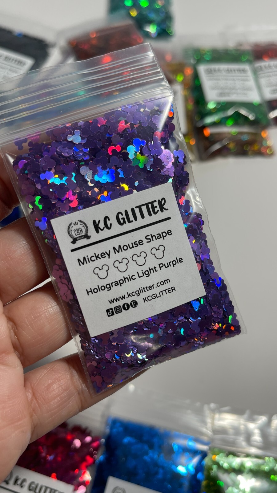 Solvent Resistant MICKEY MOUSE shape Glitter Nail Art Face Craft epoxy US Seller